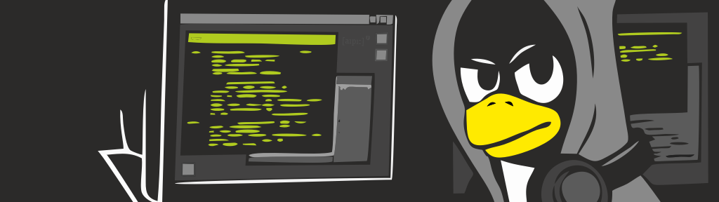 Linux Pinguin (Tux) als Hacker Linux Pinguin (Tux) als Hacker